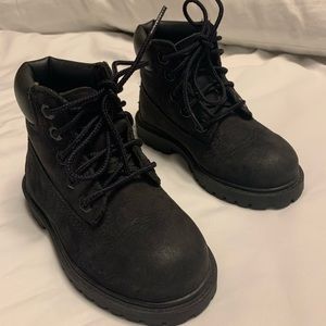 Timberland toddler black boots size 7